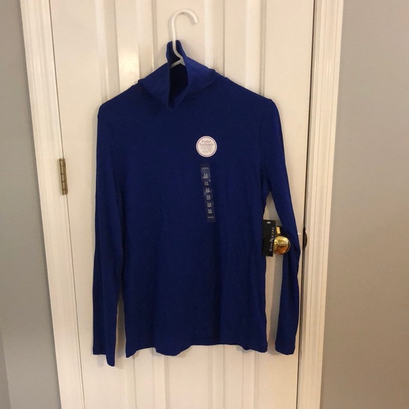 Blue turtleneck M Kim Rogers - Picture 1 of 5